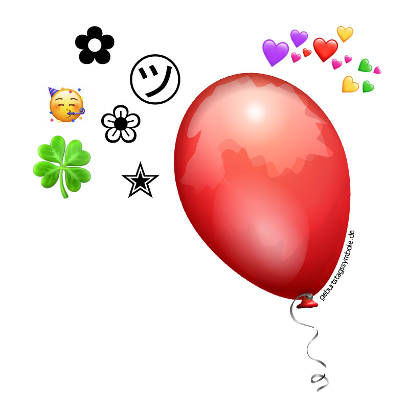 Geburtstagssymbole - Emoji & Co.